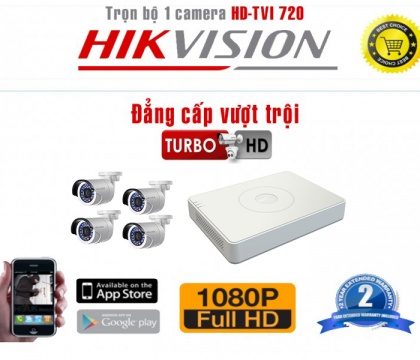 Bộ camera HD -TVI 720 x 2 Trụ