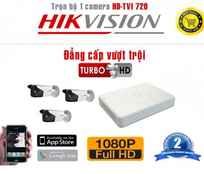 Bộ camera kho xưởng HD -TVI 1080 (Led siêu sáng) giá đại lý